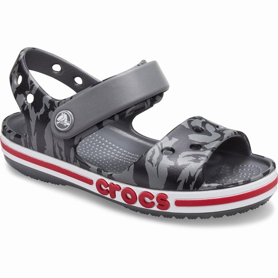 Crocs Bayaband Printed Sandale Dievcenske Siva | UCM376128