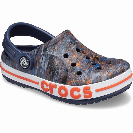 Crocs Bayaband Seasonal Printed Sandale Crocs Dievcenske Námornícka Modrá | TPO173596