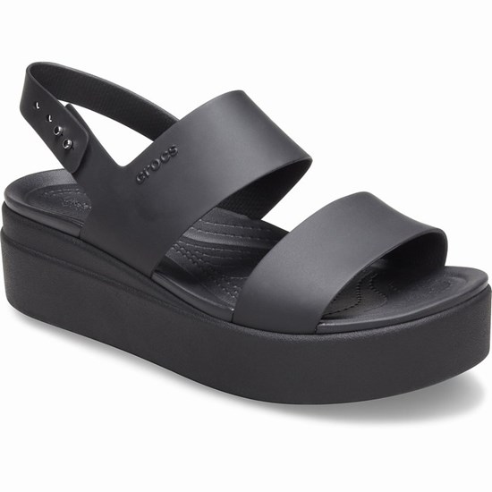 Crocs Brooklyn Low Topanky na Platforme Damske Čierne | FSG892761