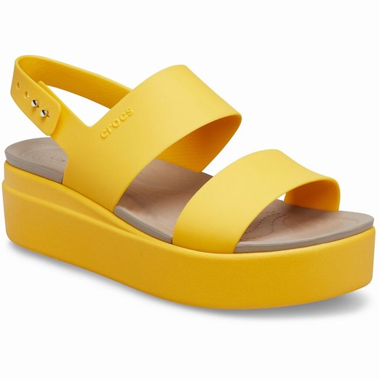 Crocs Brooklyn Low Topanky na Platforme Damske Citrón | GKD482059