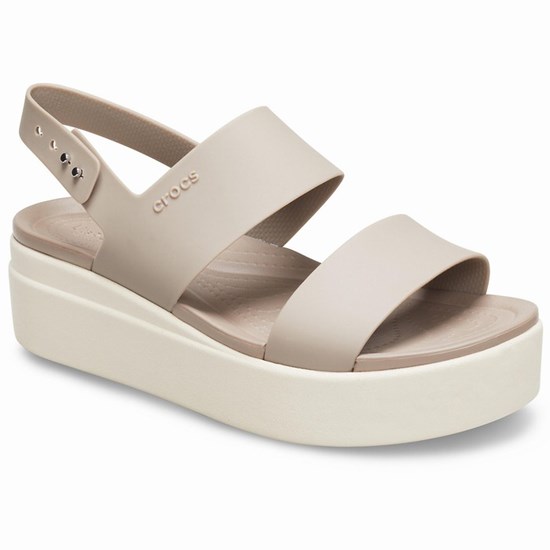 Crocs Brooklyn Low Topanky na Platforme Damske Siva | NRD682917