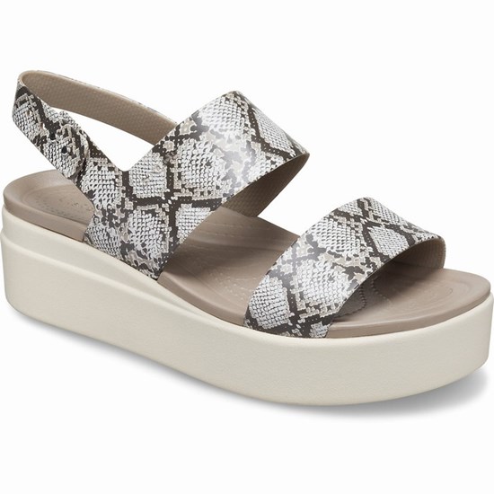 Crocs Brooklyn Low Topanky na Platforme Damske Siva | PQV791806