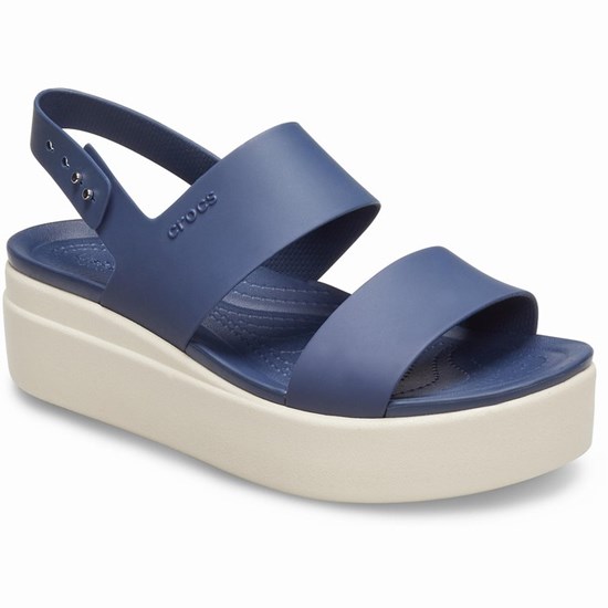 Crocs Brooklyn Low Topanky na Platforme Damske Námornícka Modrá | UGP845197