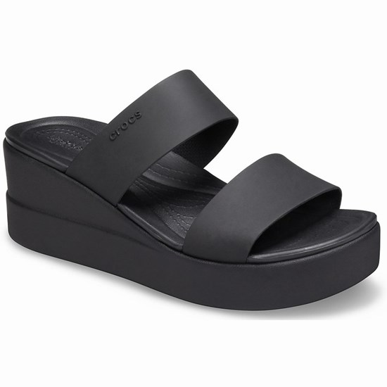 Crocs Brooklyn Stredne Topanky na Platforme Damske Čierne | HFN671435
