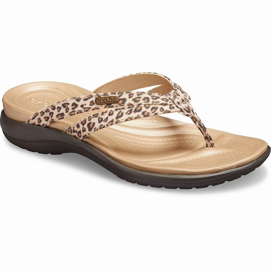 Crocs Capri Leopard Print Remienkové Zabky Damske Leopardie | ZJM709321