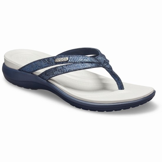 Crocs Capri Remienkové Zabky Damske Námornícka Modrá | BLE726514