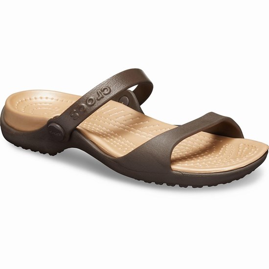 Crocs Cleo Sandale Damske Hnede | GHX976384