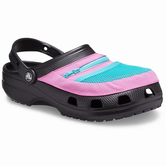 Crocs Klasické Venture Pack Sandale Crocs Panske Čierne / Modre / Ruzove | RVE039417