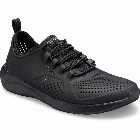 Crocs LiteRide™ Pacer Tenisky Dievcenske Čierne | ZIE546820