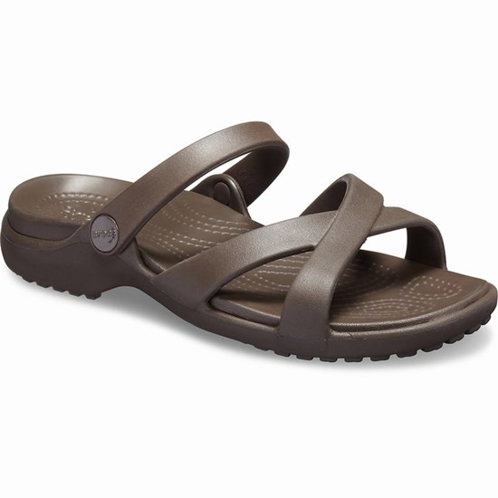 Crocs Meleen Cross-Band Sandale Damske Čokoláda | BTK315867