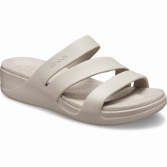 Crocs Monterey Remienkové Topanky na Platforme Damske Platina | FYP430927