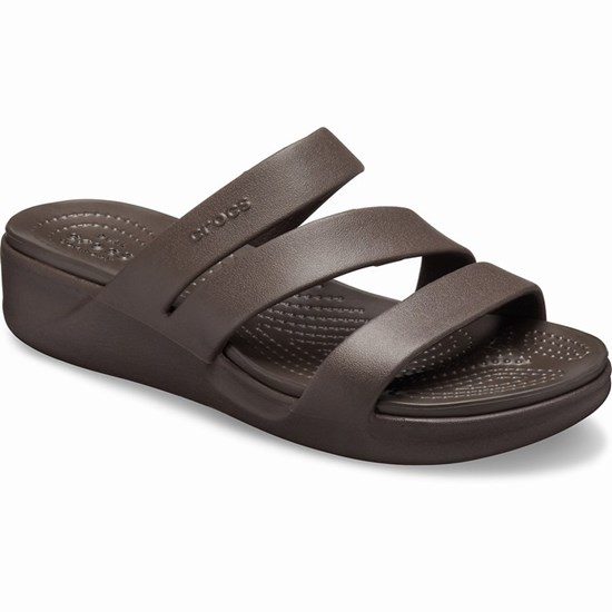 Crocs Monterey Remienkové Topanky na Platforme Damske Čokoláda | MYF039716