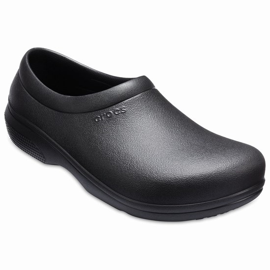 Crocs On-The-Clock Pracovná Slip-On Sandale Crocs Panske Čierne | UDQ195372