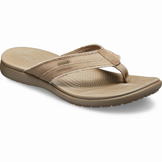 Crocs Santa Cruz Platene Zabky Panske Hnedožltý | UWY618759