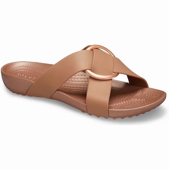 Crocs Serena Cross-Band Sandale Damske Hnede | APF251360