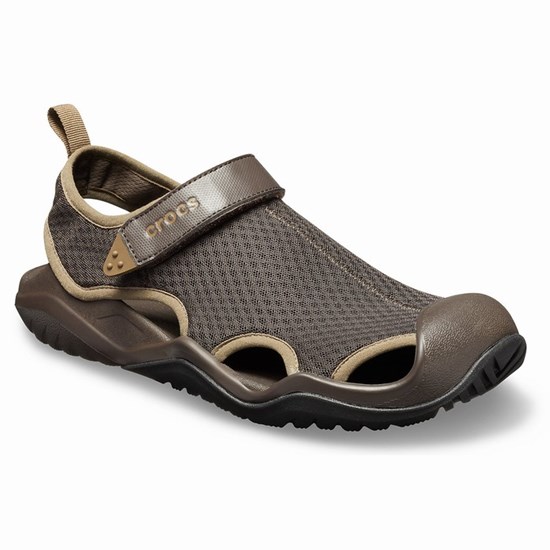 Crocs Swiftwater™ Mesh Deck Sandale Panske Čokoláda | CBM735906