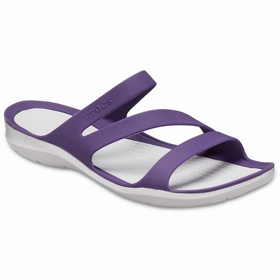 Crocs Swiftwater™ Sandale Damske Nachový / Biele | OXQ518209