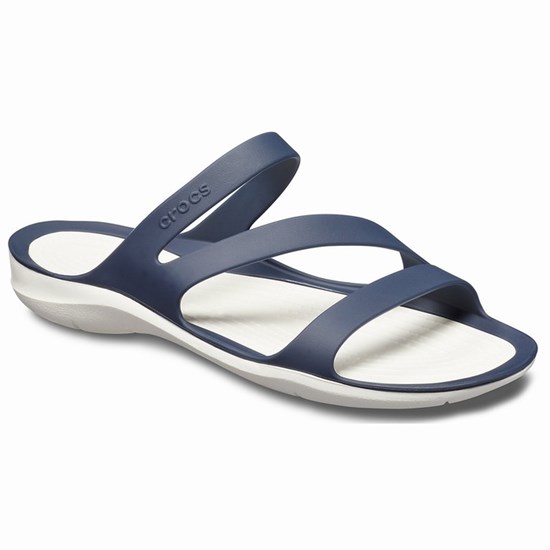 Crocs Swiftwater™ Sandale Damske Námornícka Modrá / Biele | TCL592173