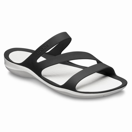 Crocs Swiftwater™ Sandale Damske Čierne / Biele | BRT192370