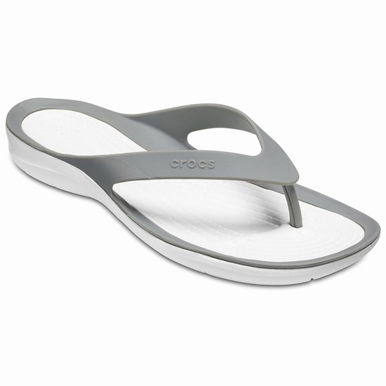 Crocs Swiftwater™ Zabky Damske Siva / Biele | YXB349018
