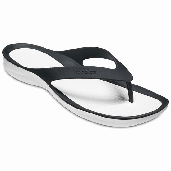 Crocs Swiftwater™ Zabky Damske Čierne / Biele | FQH076941