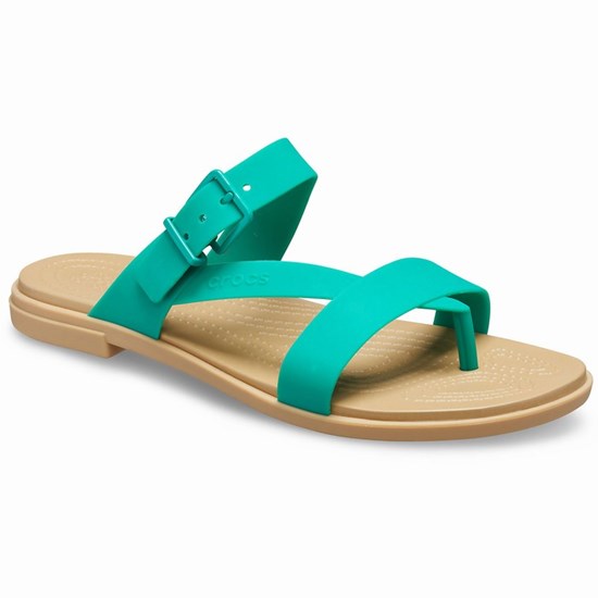 Crocs Tulum Spicou Post Zabky Damske Zelene | XOE139706