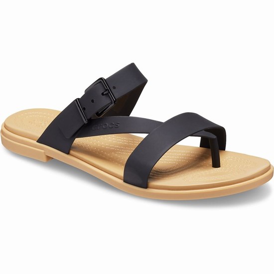 Crocs Tulum Spicou Post Zabky Damske Čierne | QHC286350