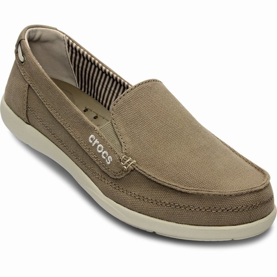 Crocs Walu Platene Mokasiny Damske Hnedožltý | DGW485693